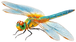 Dragonfly Vector Art Vinyl Car Decal Sticker – Waterproof & UV-Resistant 2.72"