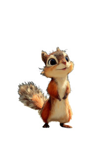 Cute Cartoon Squirrel V4 Vinyl Car Decal Sticker – Waterproof & UV-Resistant 4.1066666666666665"