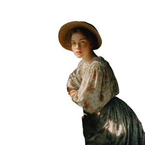 Russian Woman Portrait V18 Vinyl Car Decal Sticker – Waterproof & UV-Resistant 3.4133333333333336"