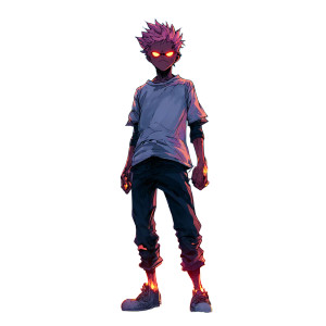 Fiery Anime Warrior V10 Vinyl Car Decal Sticker – Waterproof & UV-Resistant 3.4133333333333336" Fiery Anime Warrior V10 Vinyl Car Decal Sticker – Waterproof & UV-Resistant 3.4133333333333336"