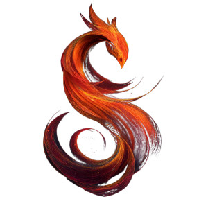 Fiery Phoenix Logo Vinyl Car Decal Sticker – Waterproof & UV-Resistant 3.4133333333333336"