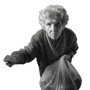 Elderly Woman Climbing Vinyl Car Decal Sticker – Waterproof & UV-Resistant 6.826666666666667"