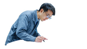 Korean Engineers Working Vinyl Car Decal Sticker – Waterproof & UV-Resistant 2.72"