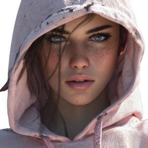 Pink Hoodie Girl Vinyl Car Decal Sticker – Waterproof & UV-Resistant 3.4133333333333336"