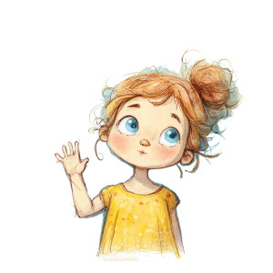 Friendly Cartoon Girl V2 Vinyl Car Decal Sticker – Waterproof & UV-Resistant 6.826666666666667"