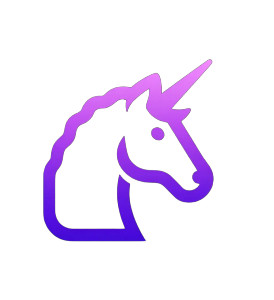 Unicorn App Icon Vinyl Car Decal Sticker – Waterproof & UV-Resistant 7.466666666666667"