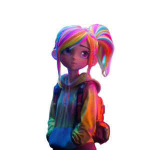 Rainbow Anime Girl V2 Vinyl Car Decal Sticker – Waterproof & UV-Resistant 3.4133333333333336" Rainbow Anime Girl V2 Vinyl Car Decal Sticker – Waterproof & UV-Resistant 3.4133333333333336"