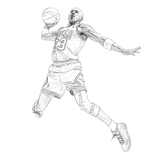 Jordan Dunking Vinyl Car Decal Sticker – Waterproof & UV-Resistant 6.826666666666667"
