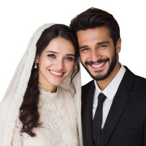 Happy Arab Couple Vinyl Car Decal Sticker – Waterproof & UV-Resistant 6.826666666666667"