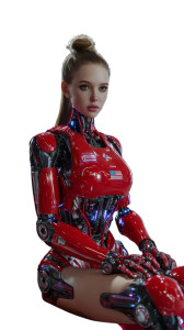 Hyperrealistic Female Cyborg V5 Vinyl Car Decal Sticker – Waterproof & UV-Resistant 4.8533333333333335"
