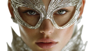 Futuristic Chrome Glasses Vinyl Car Decal Sticker – Waterproof & UV-Resistant 5.4