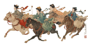 Ancient Polo Maidens Vinyl Car Decal Sticker – Waterproof & UV-Resistant 5.4