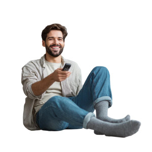 Relaxing Man Vinyl Car Decal Sticker – Waterproof & UV-Resistant 3.4133333333333336"