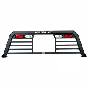 Lightweight Aluminum Headache Rack | Louvered With Window Cut Out | Matte Black | Mounting Kit Included Lightweight Aluminum Headache Rack | Louvered With Window Cut Out | Matte Black | Mounting Kit Included