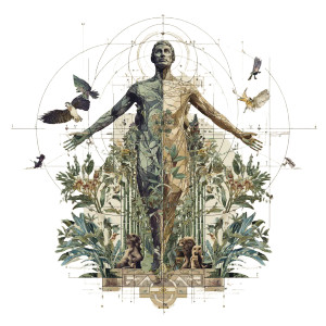 Modern Vitruvian Custodian Vinyl Car Decal Sticker – Waterproof & UV-Resistant 3.4133333333333336"
