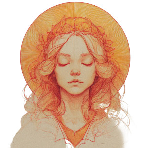 Goddess Drawing Vinyl Car Decal Sticker – Waterproof & UV-Resistant 3.4133333333333336"