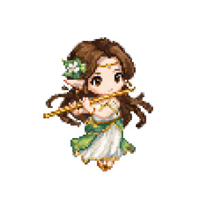 Chibi Elf Flutist Vinyl Car Decal Sticker – Waterproof & UV-Resistant 3.4133333333333336"