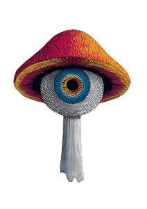 Psychedelic Mushroom V3 Vinyl Car Decal Sticker – Waterproof & UV-Resistant 8.746666666666666"