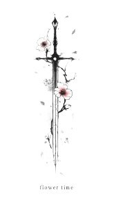 Floral Sword Vinyl Car Decal Sticker – Waterproof & UV-Resistant 4.8533333333333335"