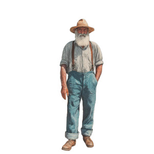 South African Farmer Vinyl Car Decal Sticker – Waterproof & UV-Resistant 3.4133333333333336"