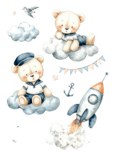 Sailor Teddy Bear V4 Vinyl Car Decal Sticker – Waterproof & UV-Resistant 4.1066666666666665"