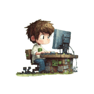 Minecraft Boy V2 Vinyl Car Decal Sticker – Waterproof & UV-Resistant 3.4133333333333336"