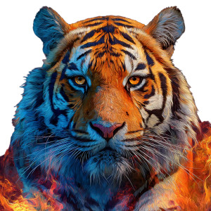 Fierce Tiger V29 Vinyl Car Decal Sticker – Waterproof & UV-Resistant 3.4133333333333336"