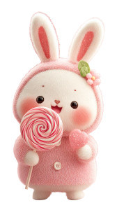 Pink Kawaii Bunny Vinyl Car Decal Sticker – Waterproof & UV-Resistant 9.706666666666667"