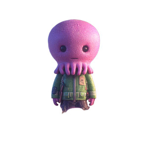 Pink Octo-Alien Vinyl Car Decal Sticker – Waterproof & UV-Resistant 3.4133333333333336"