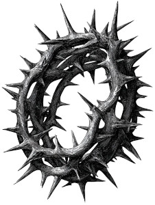 Gothic Thorn Crown V2 Vinyl Car Decal Sticker – Waterproof & UV-Resistant 8.213333333333333"