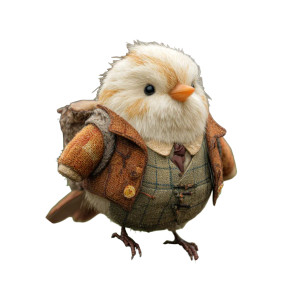 Fluffy Bird Outfit Vinyl Car Decal Sticker – Waterproof & UV-Resistant 3.4133333333333336"