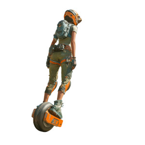 Cyberpunk Onewheel Rider V10 Vinyl Car Decal Sticker – Waterproof & UV-Resistant 6.826666666666667"