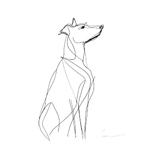 Picasso-Inspired Dog Vinyl Car Decal Sticker – Waterproof & UV-Resistant 6.826666666666667"