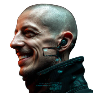 Futuristic Strategist Portrait Vinyl Car Decal Sticker – Waterproof & UV-Resistant 6.826666666666667"