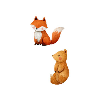 Autumn Forest Babies Vinyl Car Decal Sticker – Waterproof & UV-Resistant 3.4133333333333336"