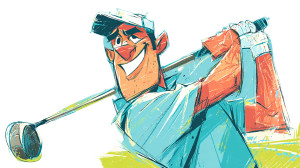 Golf Champion Swing V2 Vinyl Car Decal Sticker – Waterproof & UV-Resistant 5.4