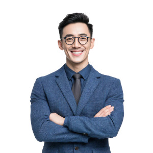 Young Asian Analyst Vinyl Car Decal Sticker – Waterproof & UV-Resistant 3.4133333333333336"