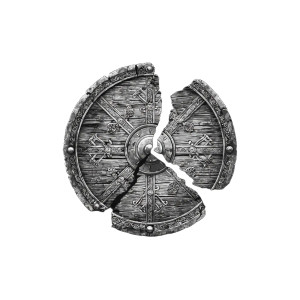 Broken Viking Shield Vinyl Car Decal Sticker – Waterproof & UV-Resistant 6.826666666666667"