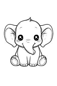 Chibby Kawaii Elephant Vinyl Car Decal Sticker – Waterproof & UV-Resistant 4.4