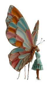 Stained-Glass Butterfly Vinyl Car Decal Sticker – Waterproof & UV-Resistant 9.706666666666667"