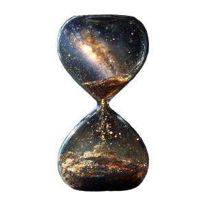 Galactic Hourglass Vinyl Car Decal Sticker – Waterproof & UV-Resistant 6.826666666666667"