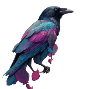 Colorful Crow Vinyl Car Decal Sticker – Waterproof & UV-Resistant 3.4133333333333336"