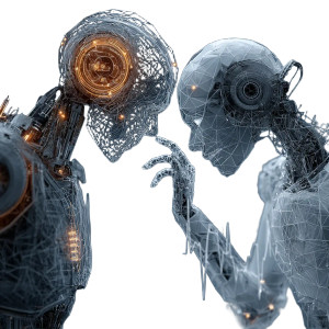 Ai Robot Presentation Vinyl Car Decal Sticker – Waterproof & UV-Resistant 3.4133333333333336"