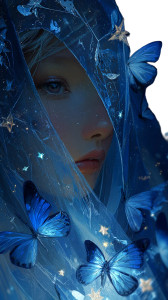 Veiled Fantasy Girl Vinyl Car Decal Sticker – Waterproof & UV-Resistant 4.8533333333333335"