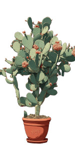 Art Nouveau Cactus Vinyl Car Decal Sticker – Waterproof & UV-Resistant 5.12"