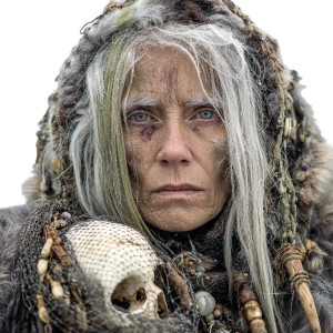 Wind-Bitten Seawoman Vinyl Car Decal Sticker – Waterproof & UV-Resistant 3.4133333333333336"