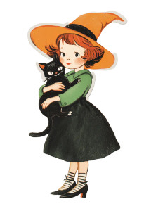 Vintage Witch Girl V2 Vinyl Car Decal Sticker – Waterproof & UV-Resistant 4.32"