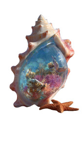 Colorful Conch Shell Vinyl Car Decal Sticker – Waterproof & UV-Resistant 4.8533333333333335"
