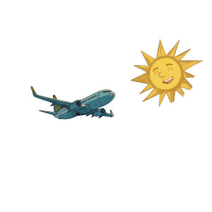 Cartoon Airplane Vinyl Car Decal Sticker – Waterproof & UV-Resistant 3.4133333333333336"