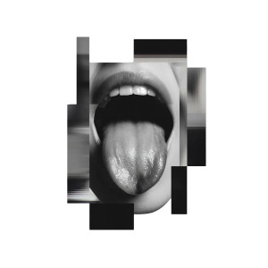 Distorted Digital Tongue Vinyl Car Decal Sticker – Waterproof & UV-Resistant 6.826666666666667"
